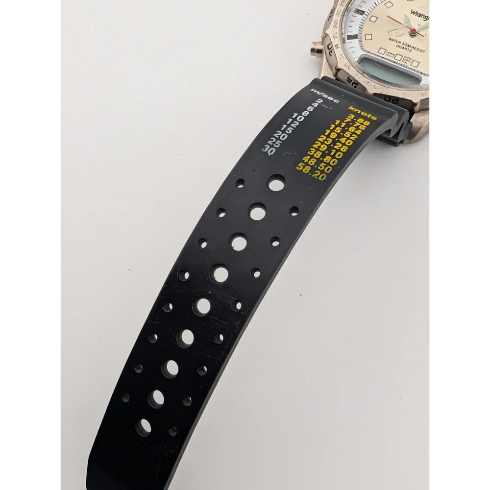 Vintage Wrangler Watch Men‎ 43mm Case Analog-Digital Black Band- New Battery